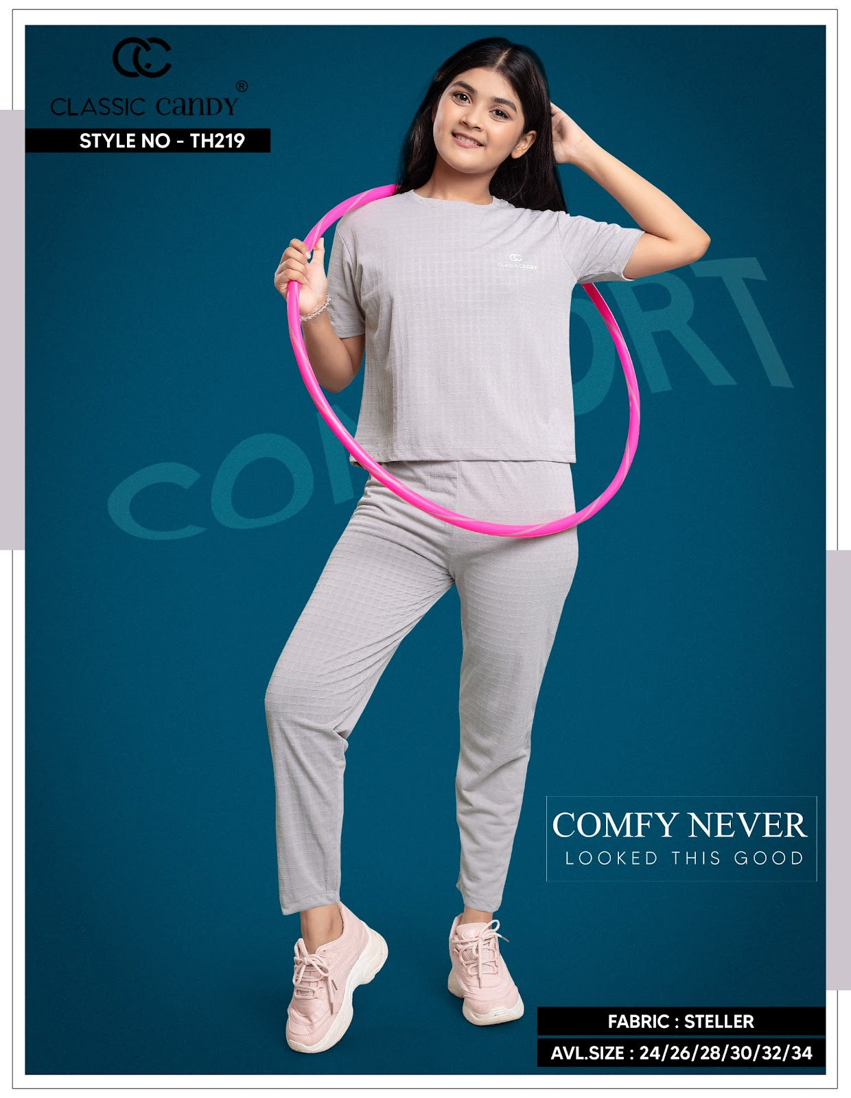 Th219 Classic Candy Imported Girls Pant Set Supplier India