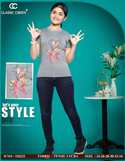 Th232 Classic Candy Tencil Lycra Girls Top Manufacturer Ahmedabad
