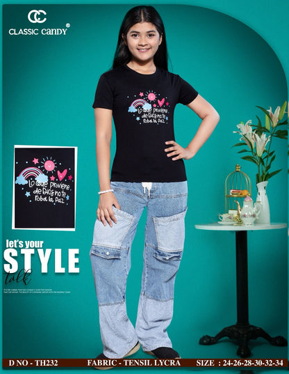 Th232 Classic Candy Tencil Lycra Girls Top Manufacturer Ahmedabad