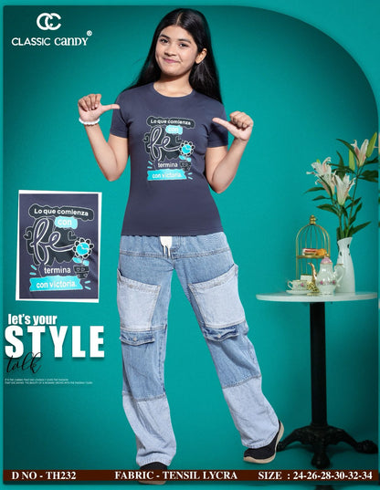 Th232 Classic Candy Tencil Lycra Girls Top Manufacturer Ahmedabad