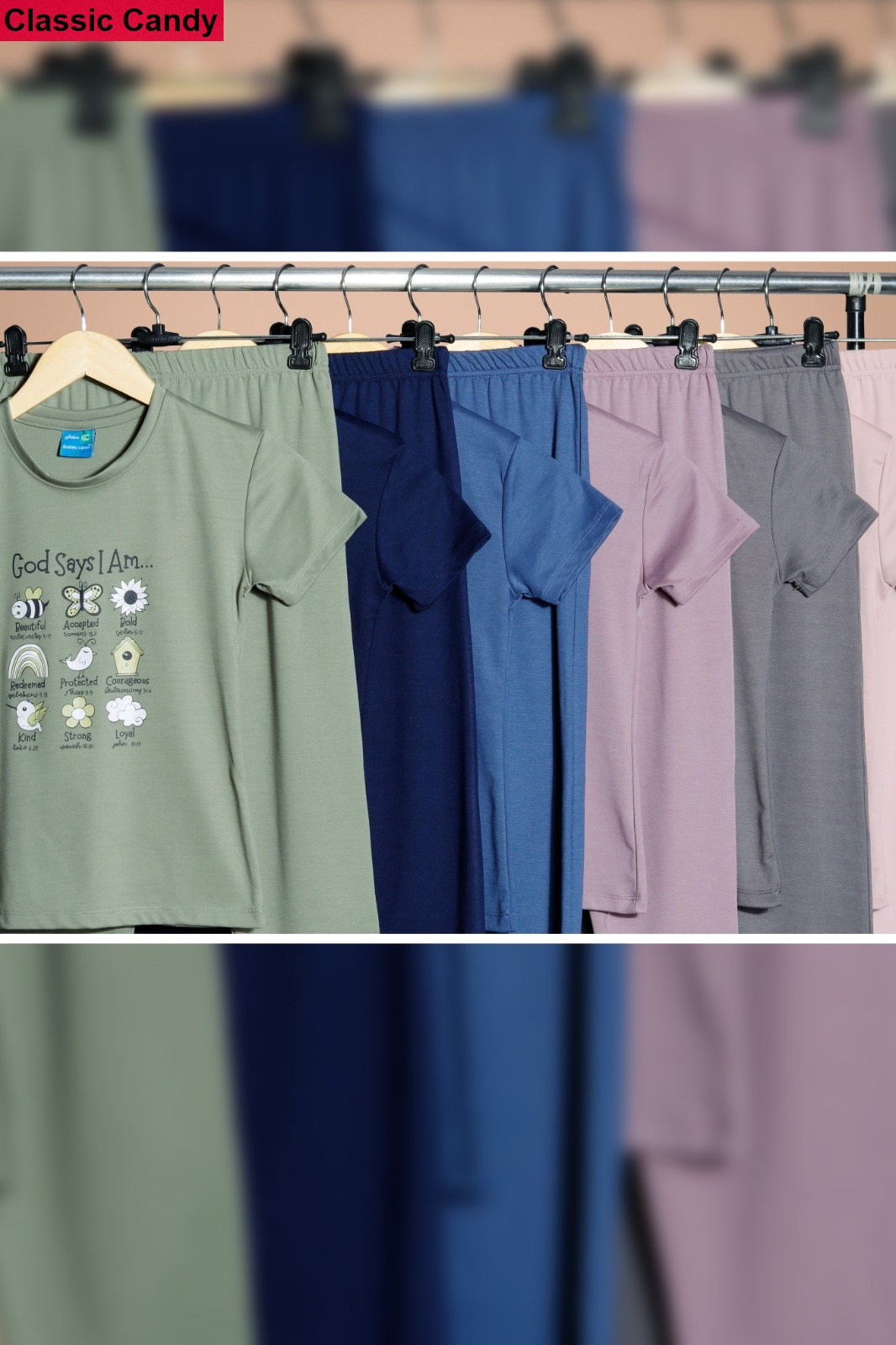 Th233 Classic Candy Tencil Lycra Girls Pant Set Wholesaler India