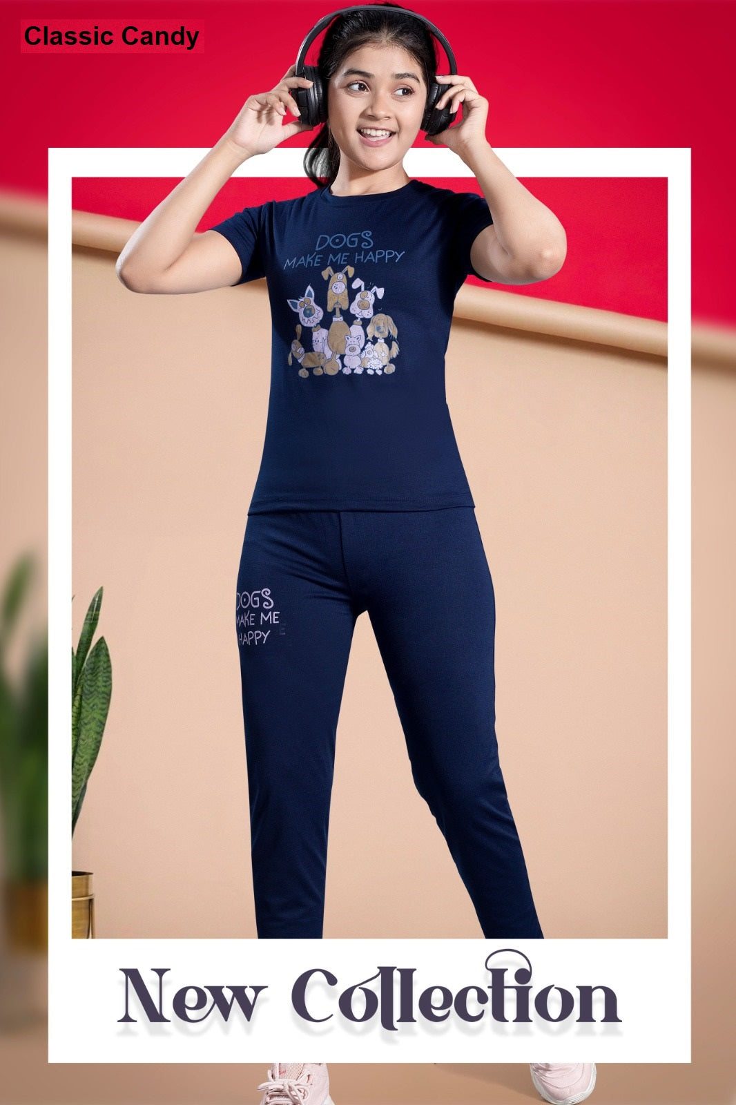 Th233 Classic Candy Tencil Lycra Girls Pant Set Wholesaler India