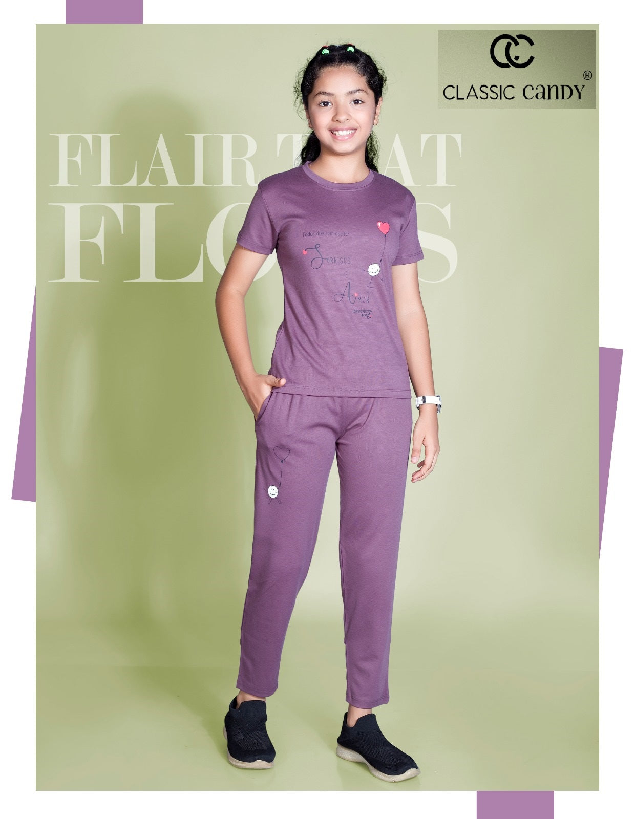 Th234 Classic Candy Tencil Lycra Girls Night Suits Exporter India