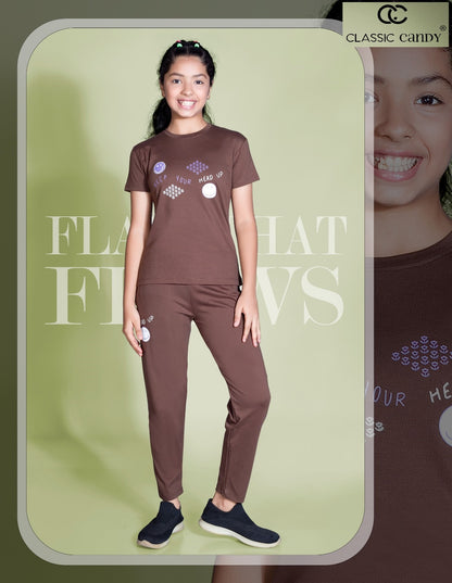 Th234 Classic Candy Tencil Lycra Girls Night Suits Exporter India