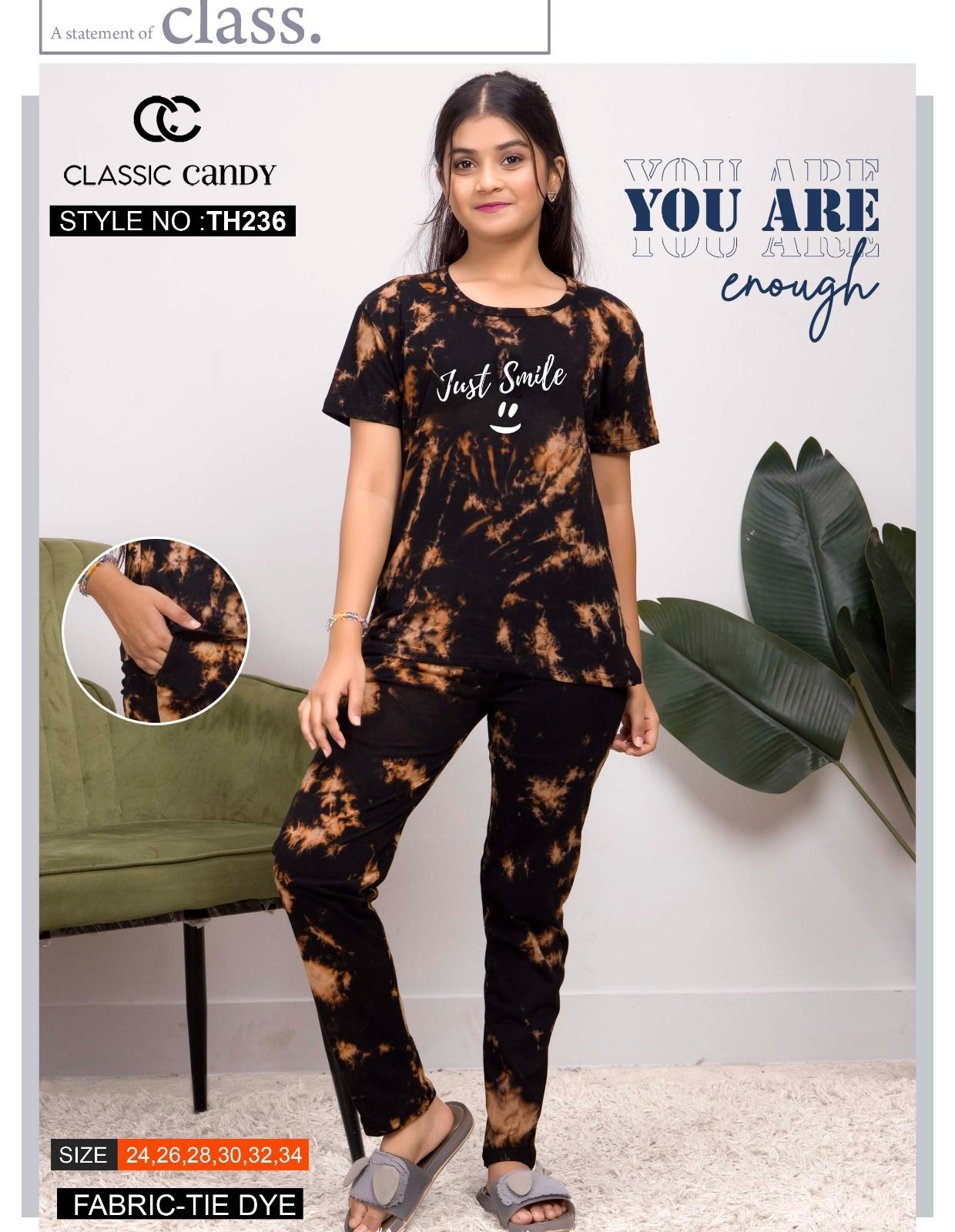 Th236 Classic Candy Tie Dye Girls Pant Set Manufacturer Gujarat