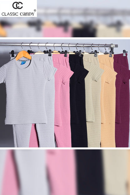 Th239 Classic Candy Lycra Girls Pant Set Exporter India