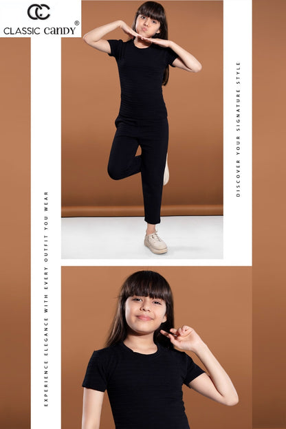 Th239 Classic Candy Lycra Girls Pant Set Exporter India