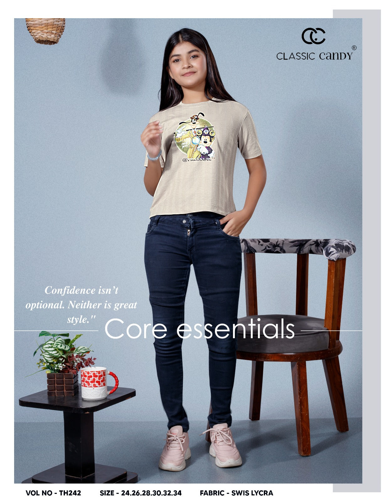 Th242 Classic Candy Swiss Girls Top Wholesaler Gujarat