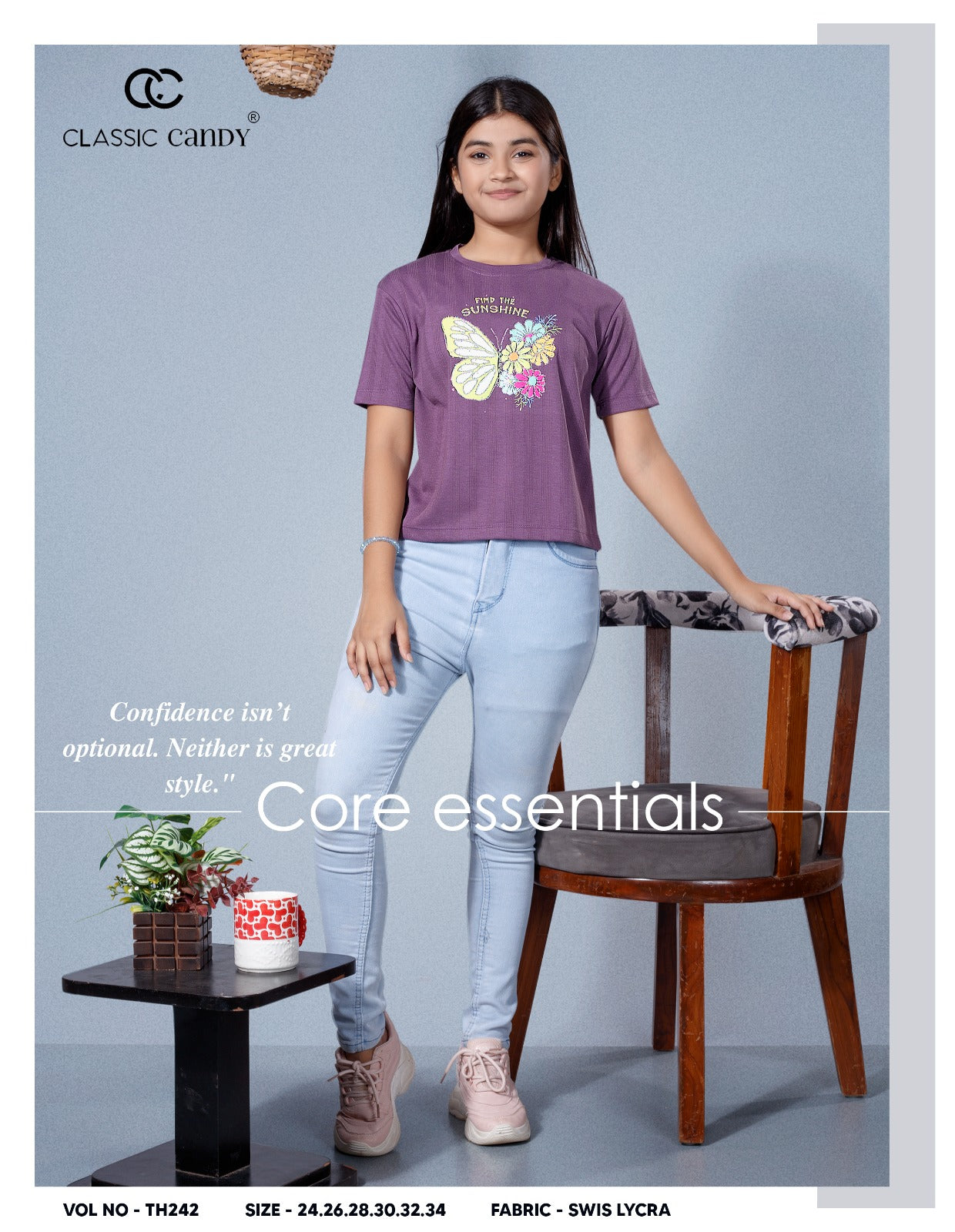 Th242 Classic Candy Swiss Girls Top Wholesaler Gujarat