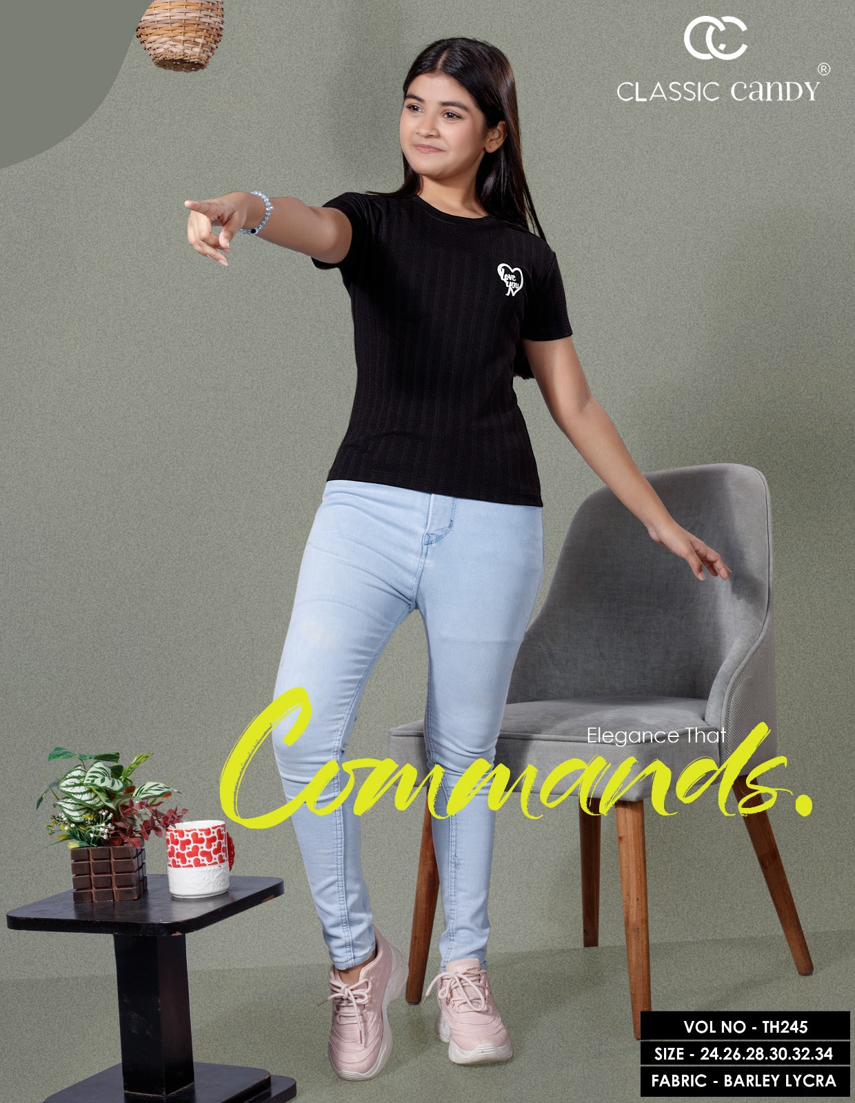 Th245 Classic Candy Lycra Girls Top Exporter Gujarat