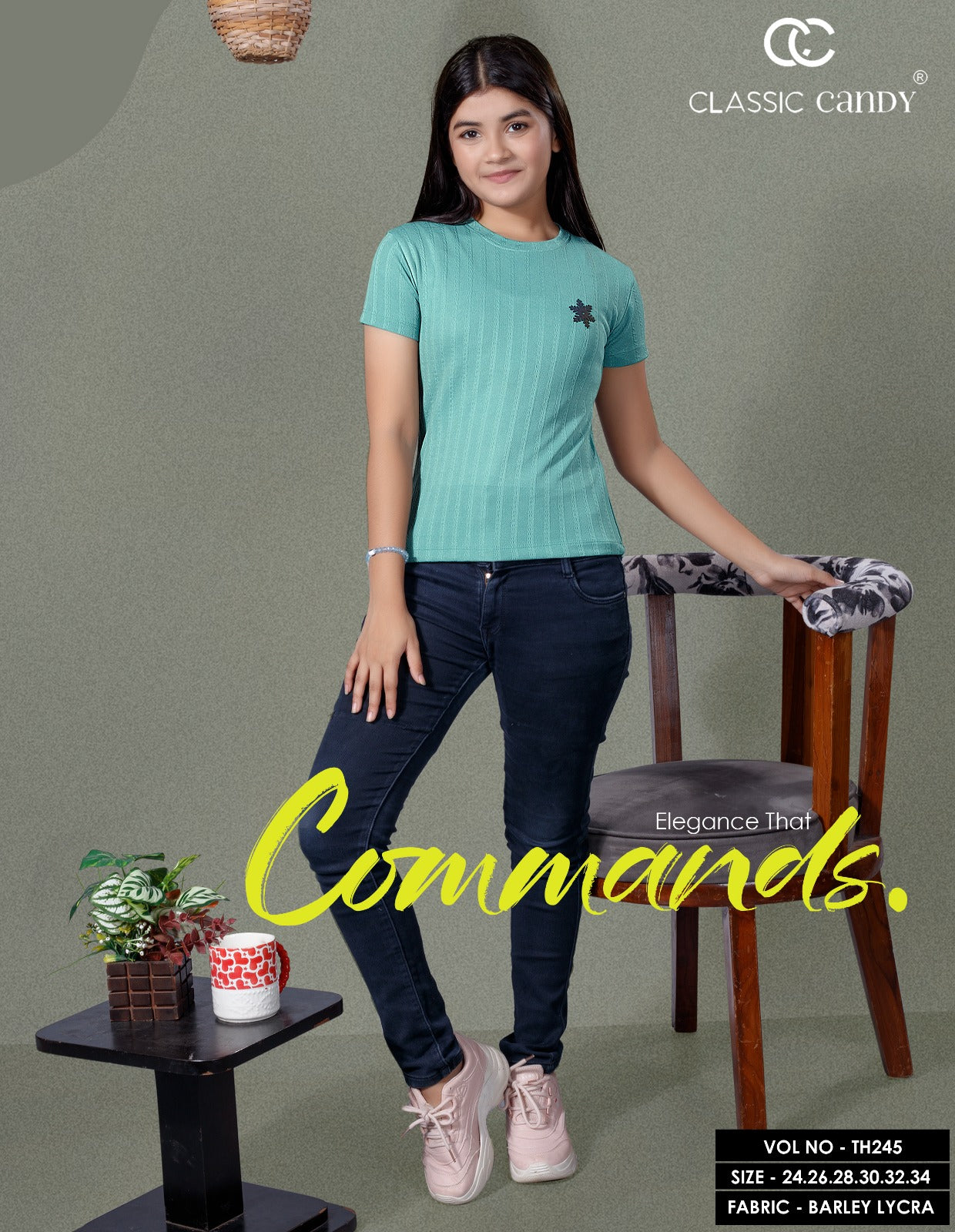 Th245 Classic Candy Lycra Girls Top Exporter Gujarat