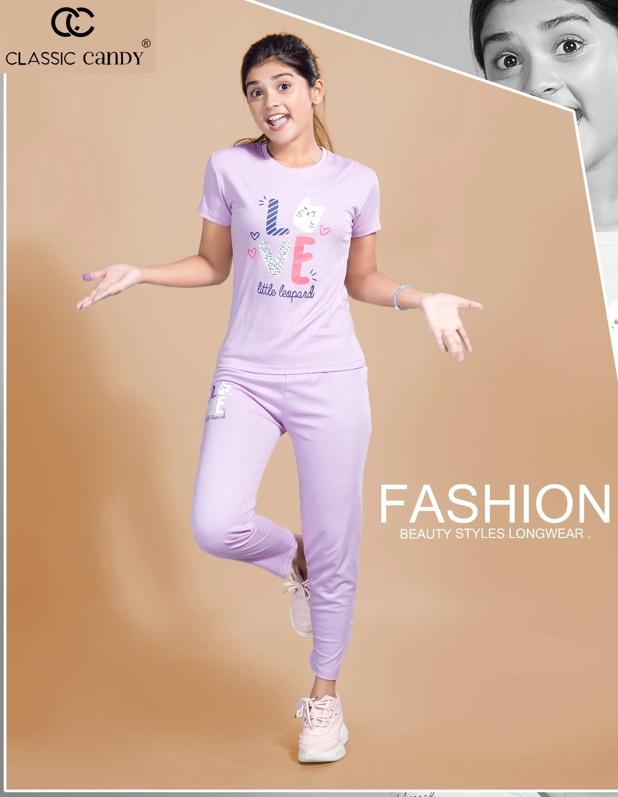 Th247 Classic Candy Tencil Lycra Girls Pant Set Wholesale Price