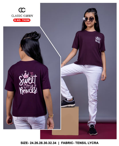Th256 Classic Candy Tencil Lycra Girls Top Exporter