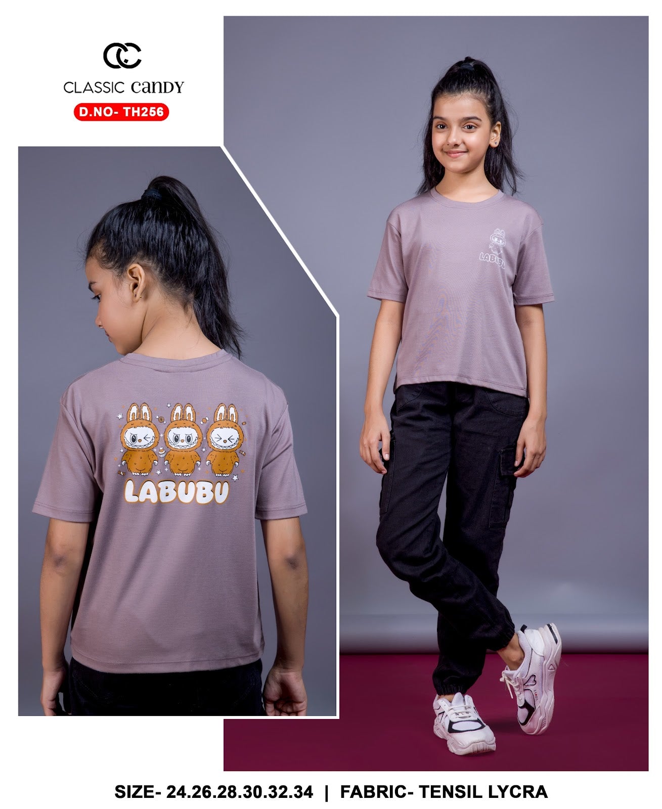 Th256 Classic Candy Tencil Lycra Girls Top Exporter