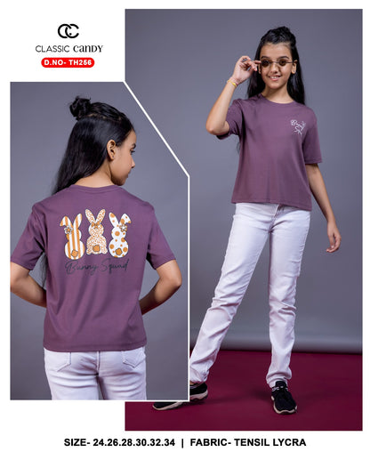 Th256 Classic Candy Tencil Lycra Girls Top Exporter