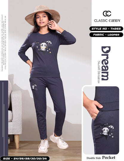 Th265 Classic Candy Looper Girls Pant Set Manufacturer Gujarat