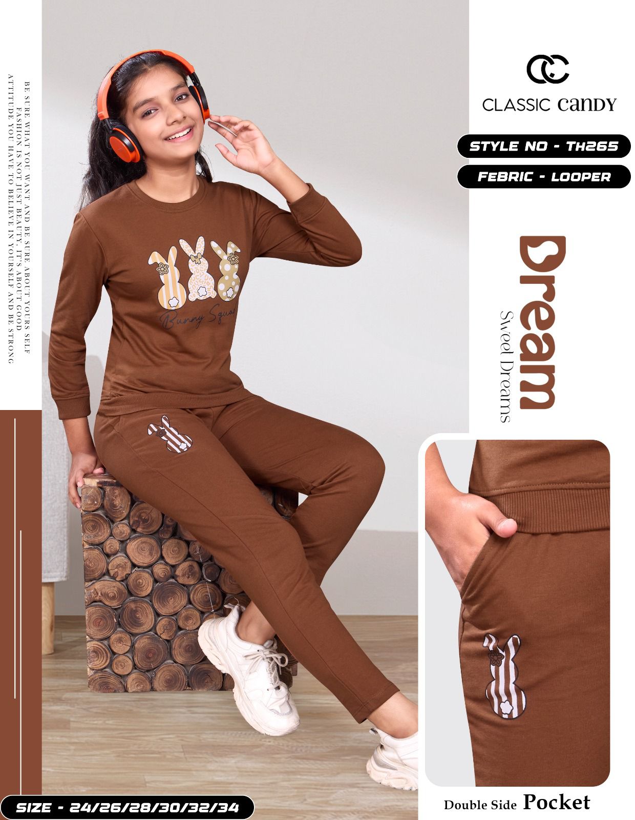 Th265 Classic Candy Looper Girls Pant Set Manufacturer Gujarat