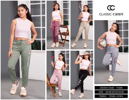 Th296 Track Classic Candy Tencil Girls Pant Supplier India