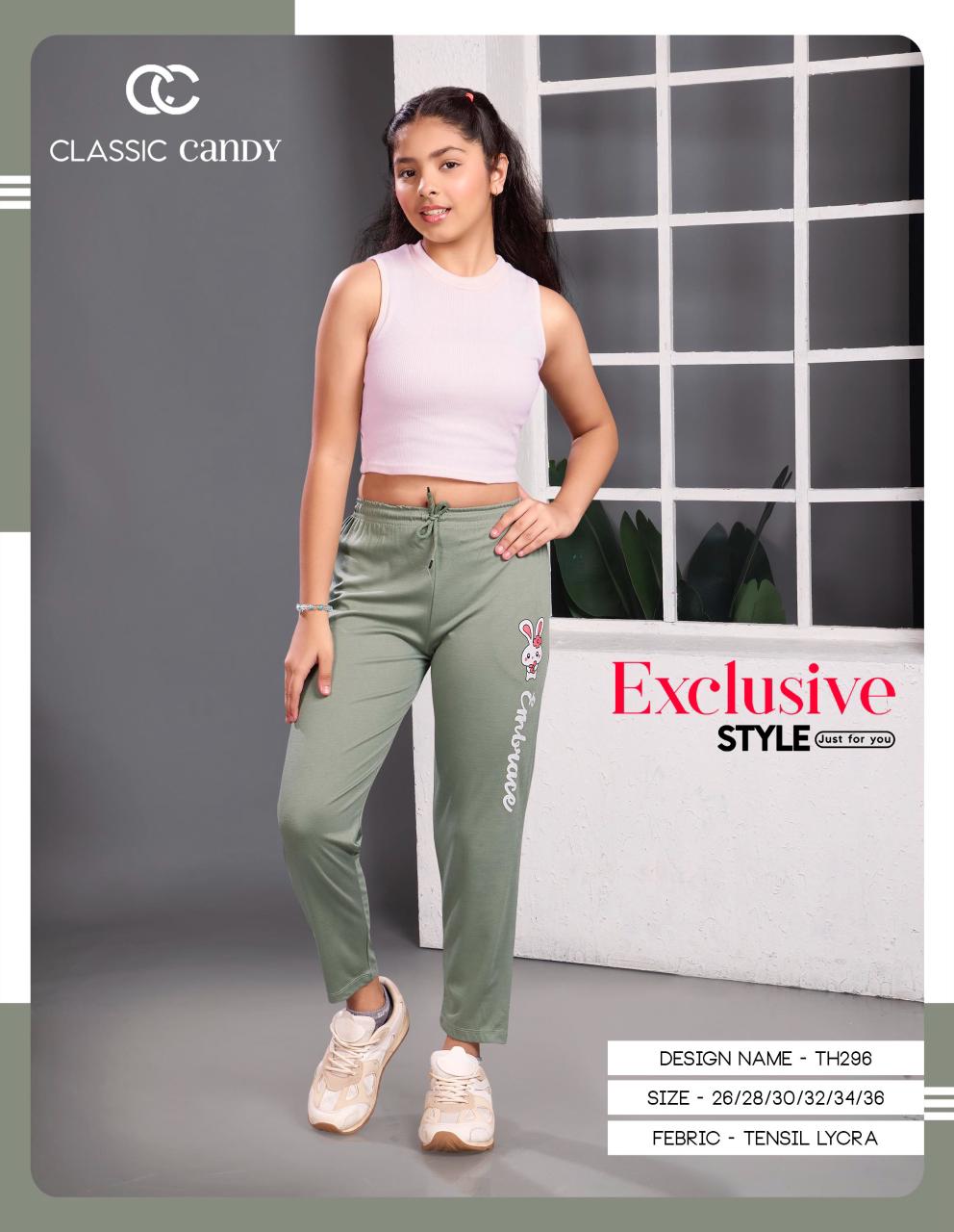 Th296 Track Classic Candy Tencil Girls Pant Supplier India