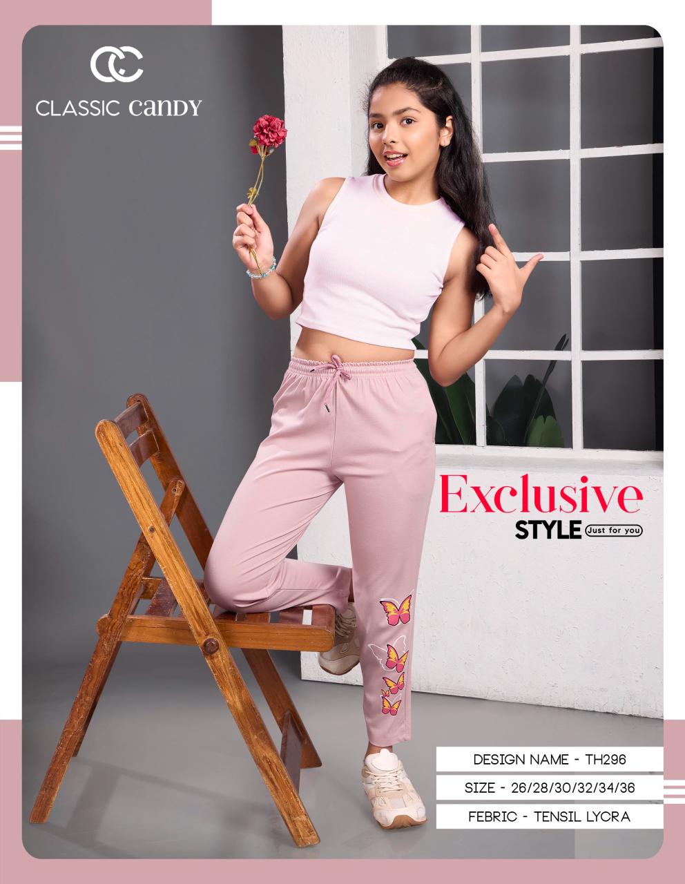 Th296 Track Classic Candy Tencil Girls Pant Supplier India
