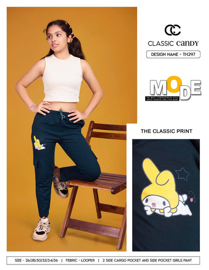 Th297 Classic Candy Looper Girls Cargo Pants Supplier India