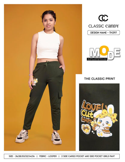 Th297 Classic Candy Looper Girls Cargo Pants Supplier India