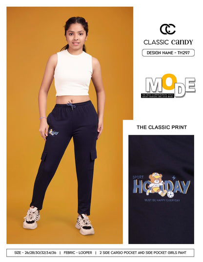 Th297 Classic Candy Looper Girls Cargo Pants Supplier India