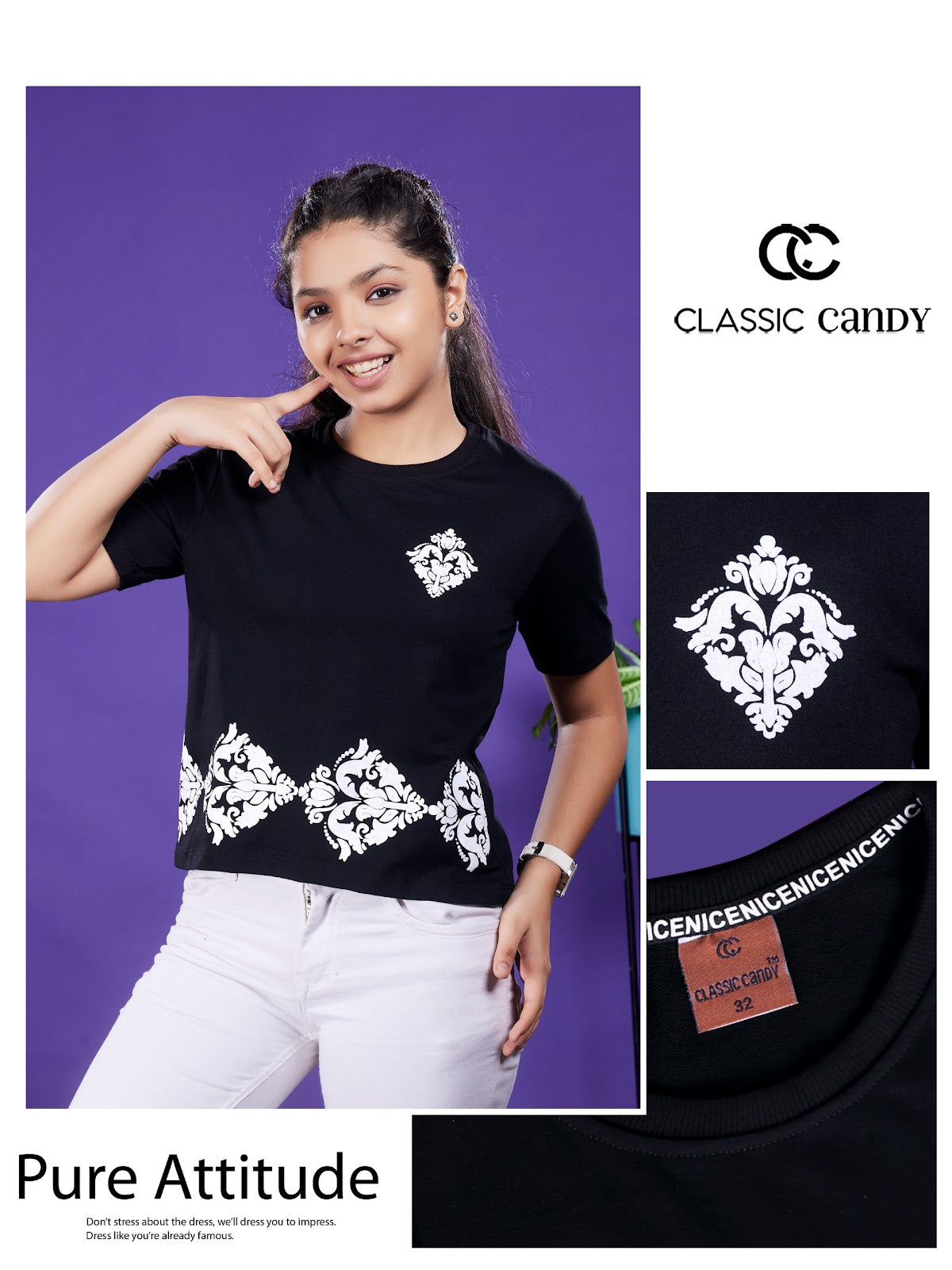Th298 Down Shoulder Classic Candy Cotton Looper Girls Top Wholesaler