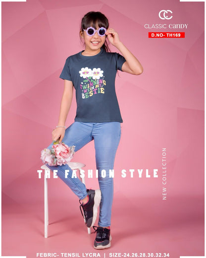 Th 169 Classic Candy Tencil Girls Top Wholesaler Ahmedabad