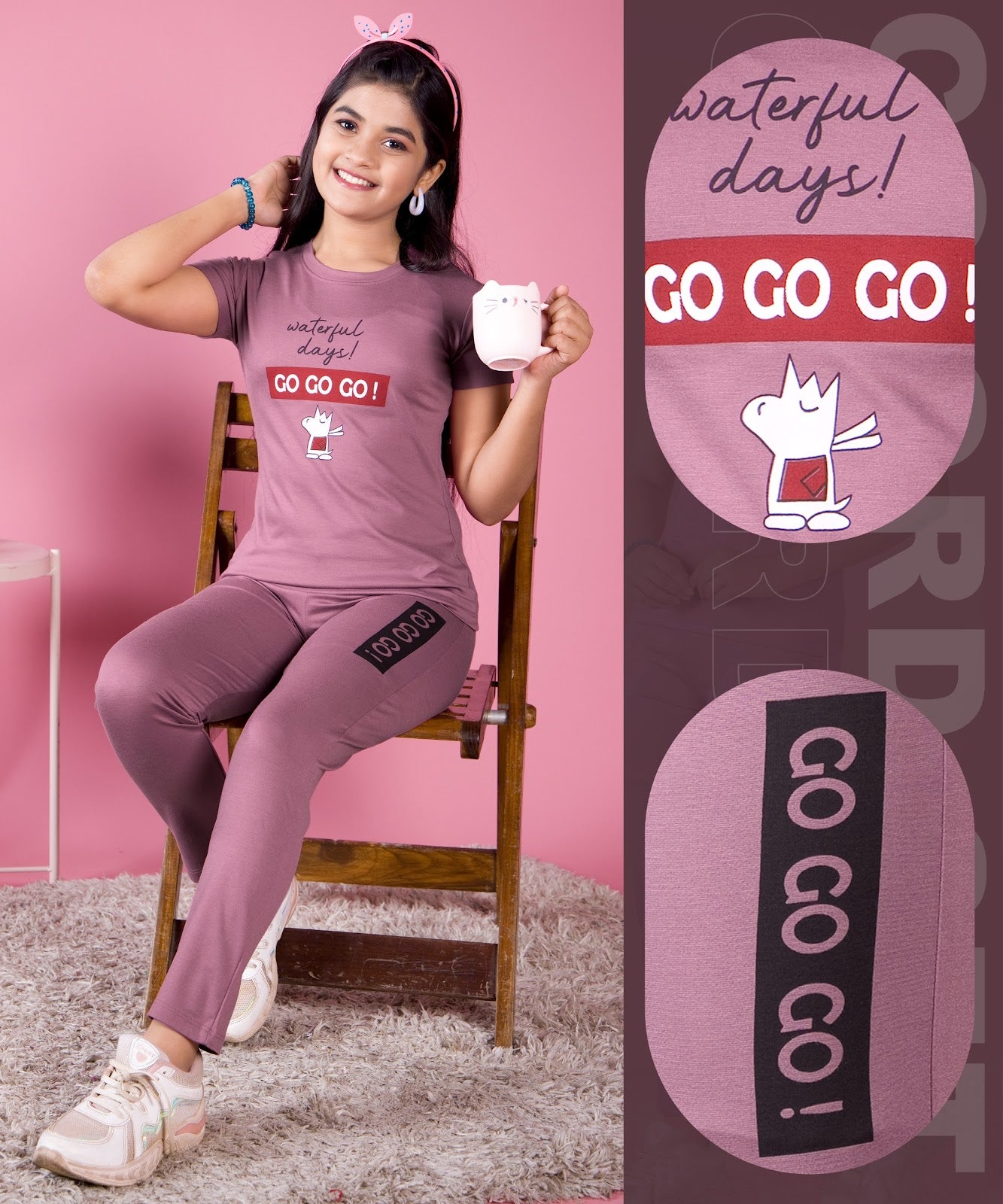 Th 188 Classic Candy Tencil Lycra Girls Pant Set Manufacturer India