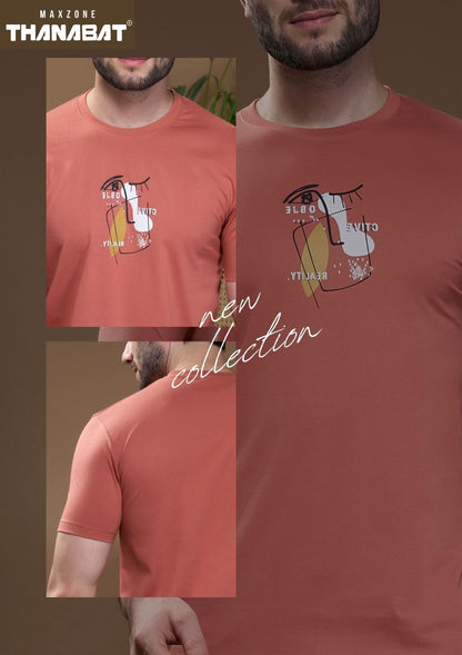 Thanabat 2085 Maxzone Clothing Cotton Mens Tshirts Manufacturer Ahmedabad