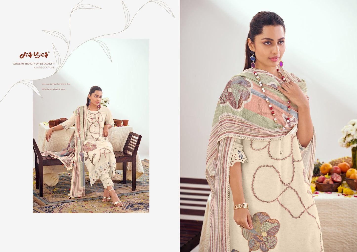Thandai Jay Vijay Pure Linen Pant Style Suits Wholesaler Ahmedabad