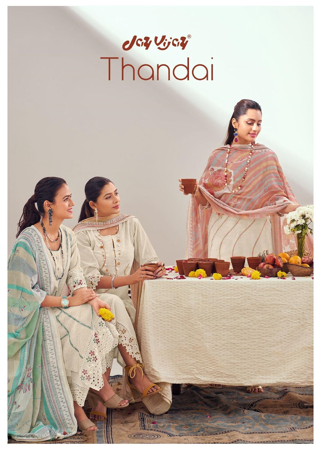 Thandai Jay Vijay Pure Linen Pant Style Suits Wholesaler Ahmedabad