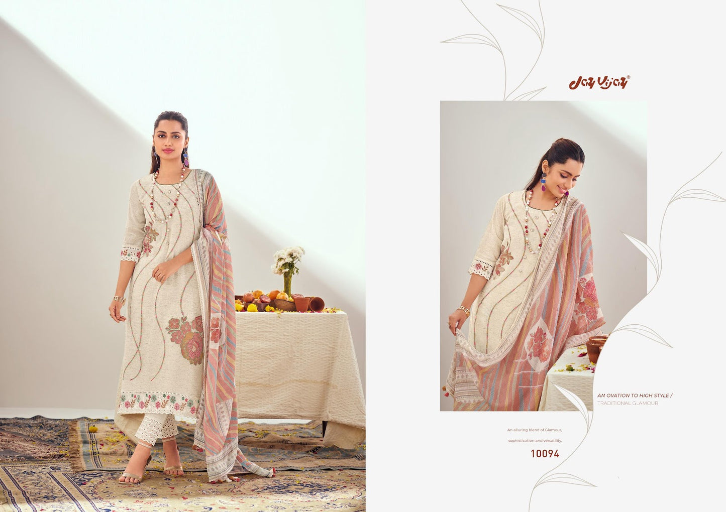 Thandai Jay Vijay Pure Linen Pant Style Suits Wholesaler Ahmedabad