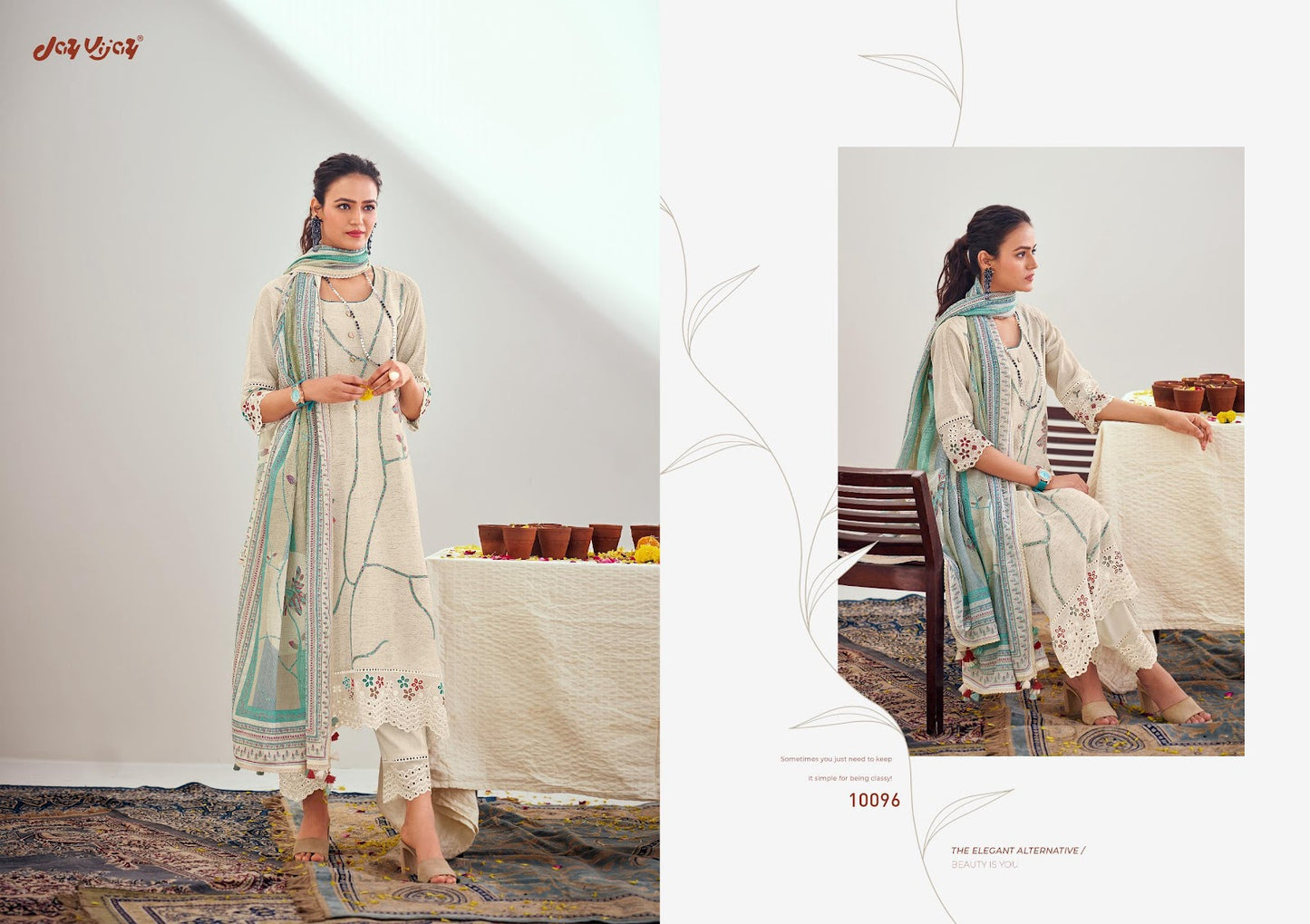 Thandai Jay Vijay Pure Linen Pant Style Suits Wholesaler Ahmedabad