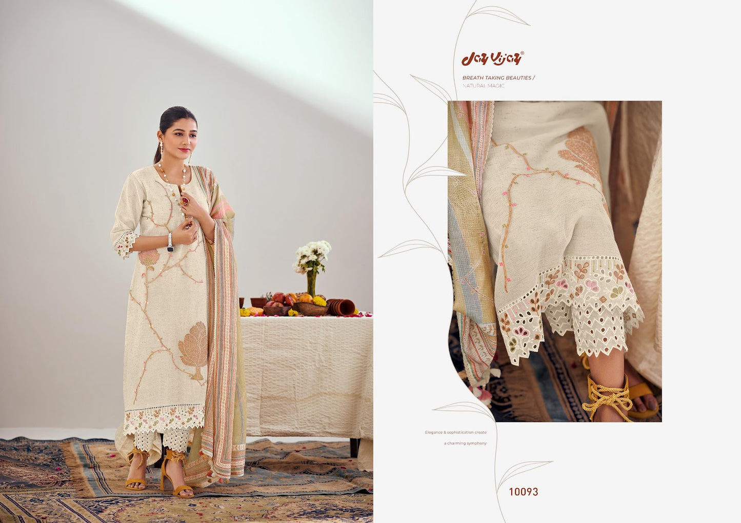 Thandai Jay Vijay Pure Linen Pant Style Suits Wholesaler Ahmedabad