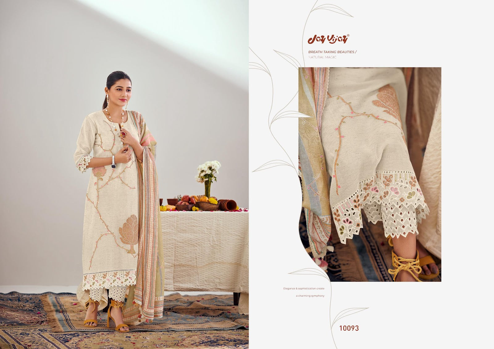 Thandai Jay Vijay Pure Linen Pant Style Suits Wholesaler Ahmedabad