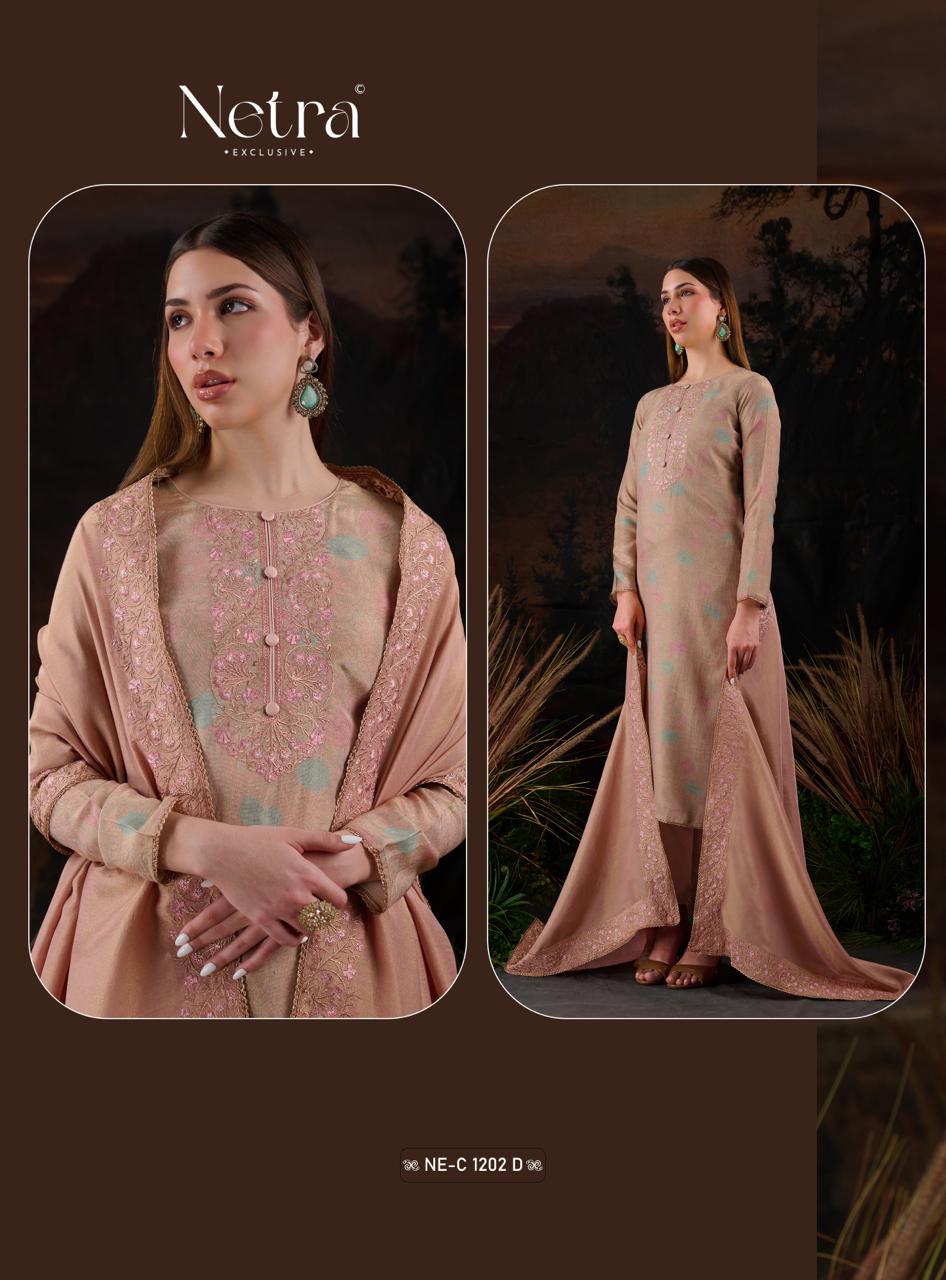 Thanvi Netra Viscose Silk Pant Style Suits Exporter India
