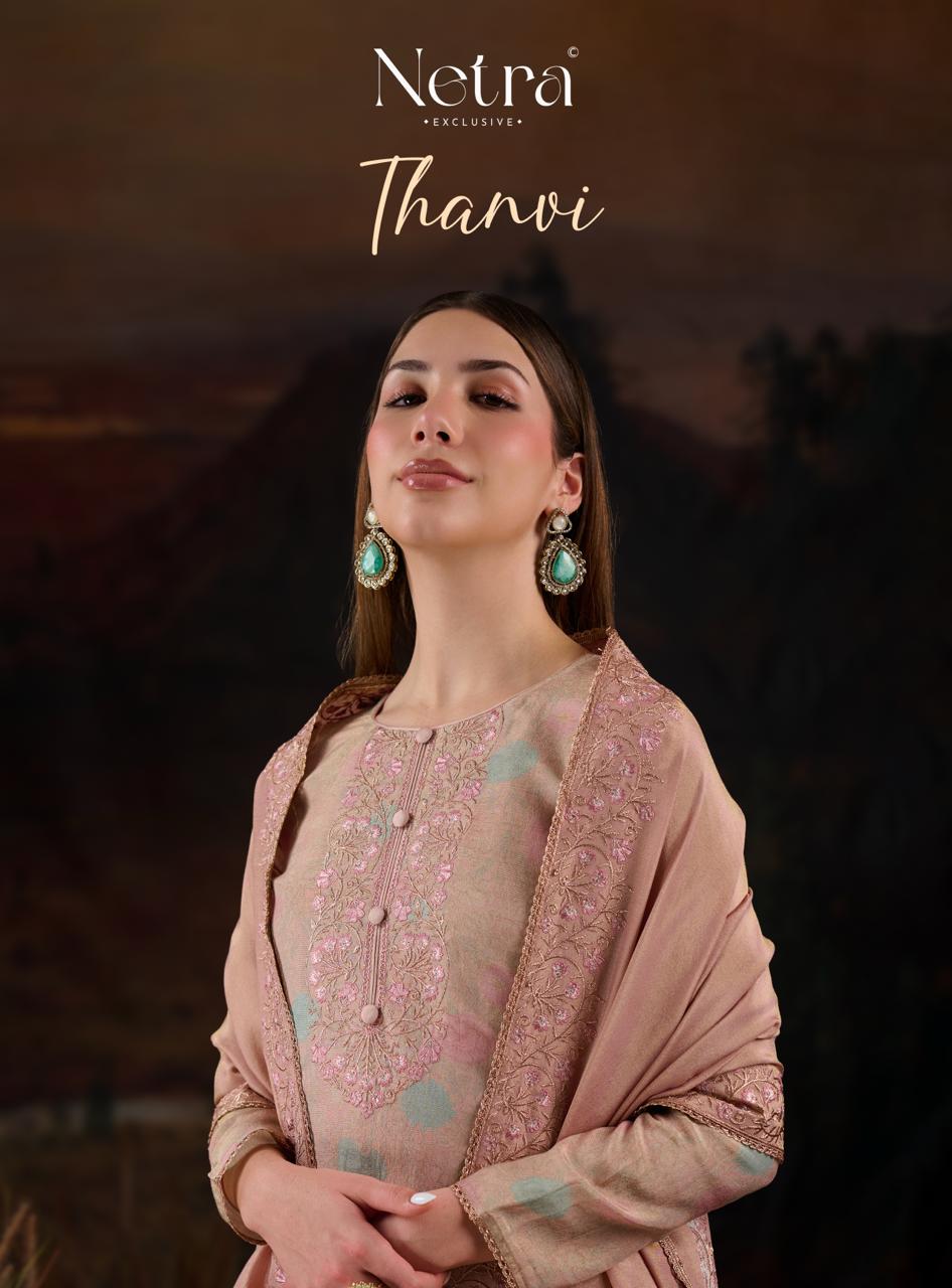 Thanvi Netra Viscose Silk Pant Style Suits Exporter India