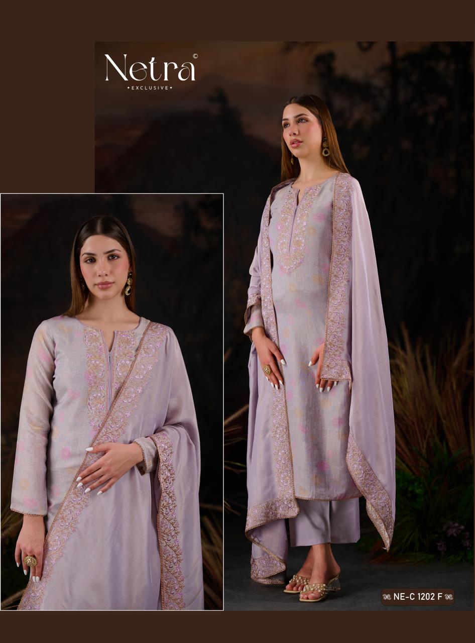 Thanvi Netra Viscose Silk Pant Style Suits Exporter India