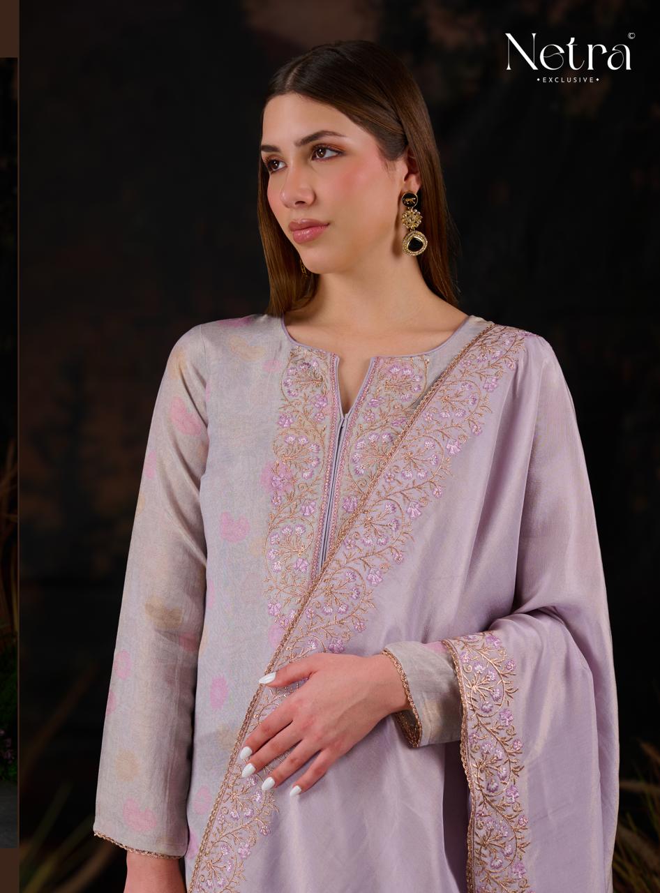 Thanvi Netra Viscose Silk Pant Style Suits Exporter India