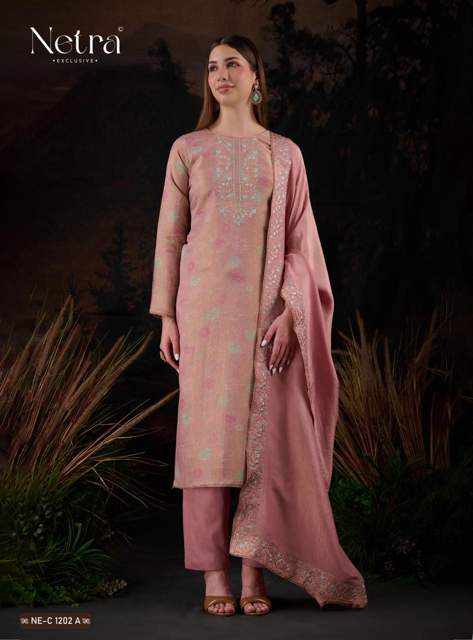 Thanvi Netra Viscose Silk Pant Style Suits Exporter India