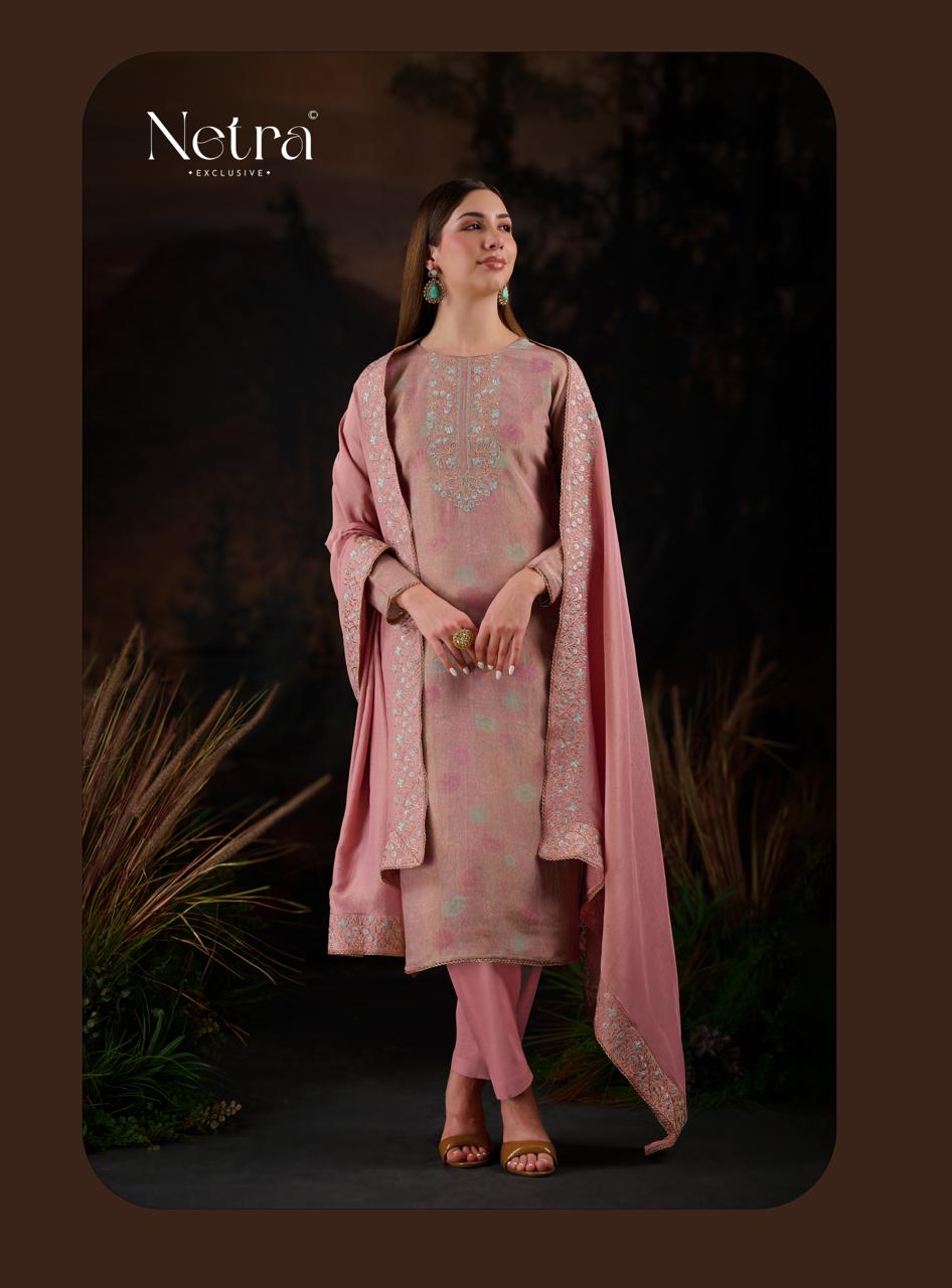 Thanvi Netra Viscose Silk Pant Style Suits Exporter India