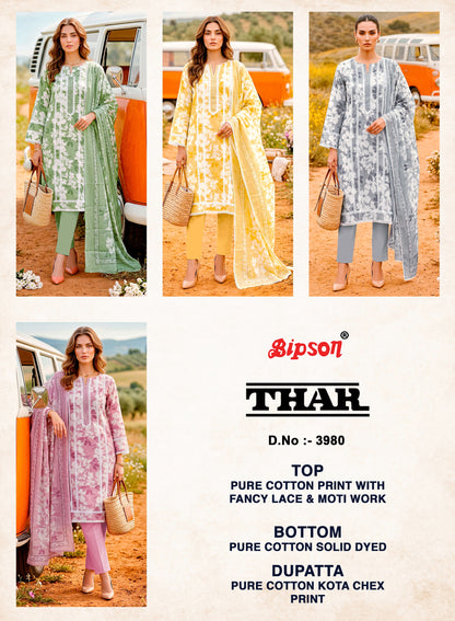 Thar 3980 Bipson Prints Cotton Pant Style Suits Wholesale Price