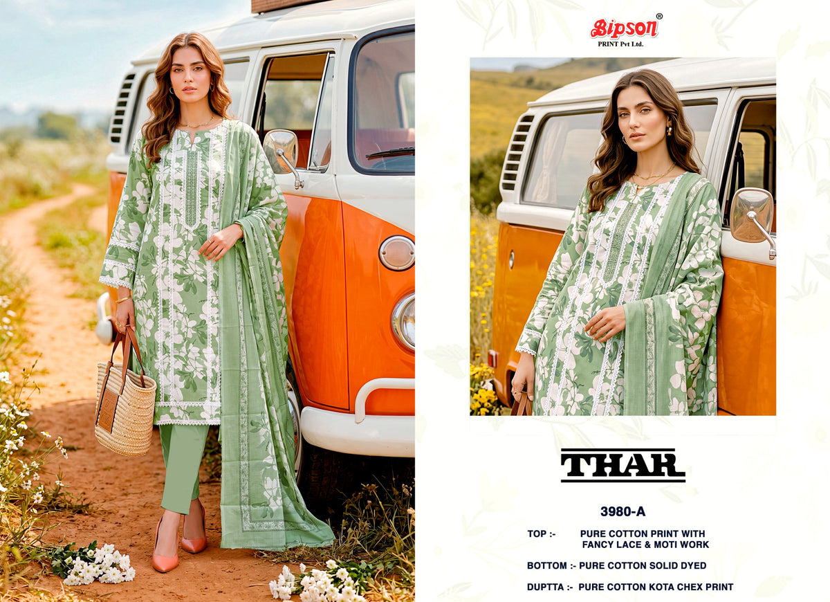 Thar 3980 Bipson Prints Cotton Pant Style Suits Wholesale Price