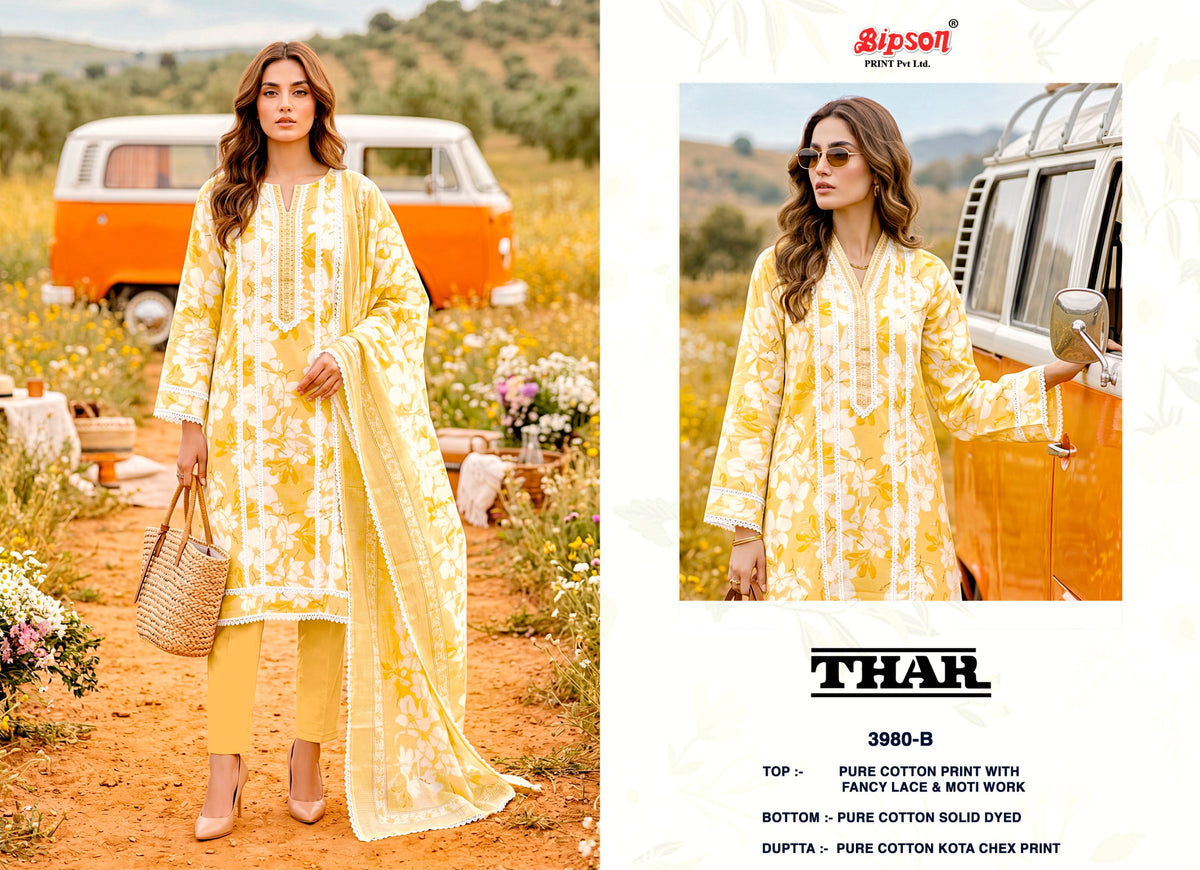 Thar 3980 Bipson Prints Cotton Pant Style Suits Wholesale Price