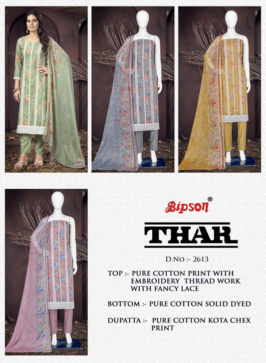 Thar 2613 Bipson Prints Pure Cotton Pant Style Suits
