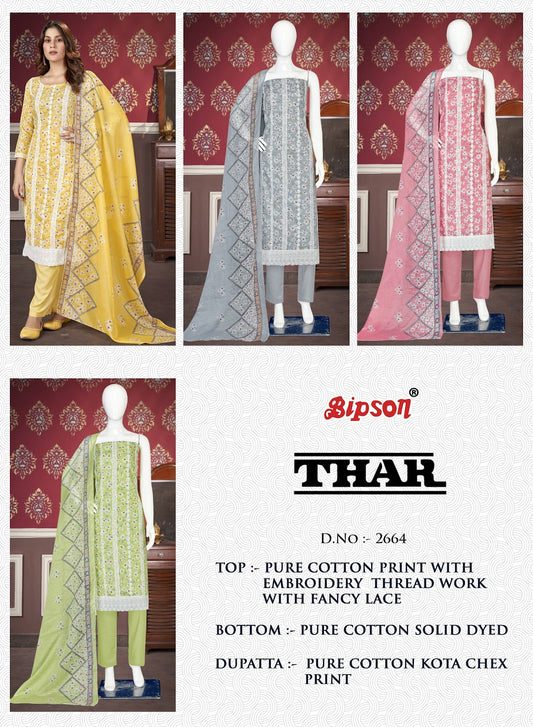 Thar 2664 Bipson Prints Pure Cotton Pant Style Suits Manufacturer Ahmedabad