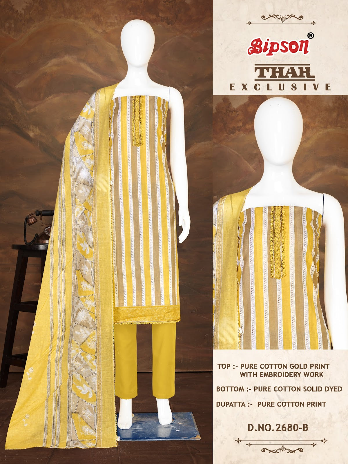 Thar 2680 Bipson Prints Pure Cotton Pant Style Suits Manufacturer Ahmedabad