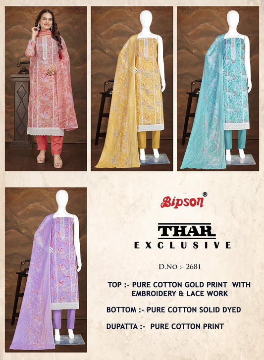 Thar 2681 Bipson Prints Pure Cotton Pant Style Suits Supplier Ahmedabad
